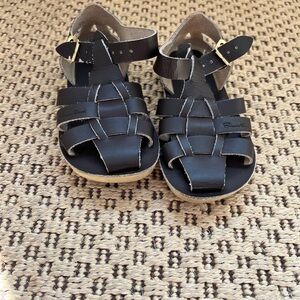 Sun San Sharks Kids Leather Fisherman Sandals Boys size 10 Brown